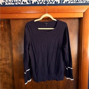 Talbots Dark Blue Sweater with Light Accents
